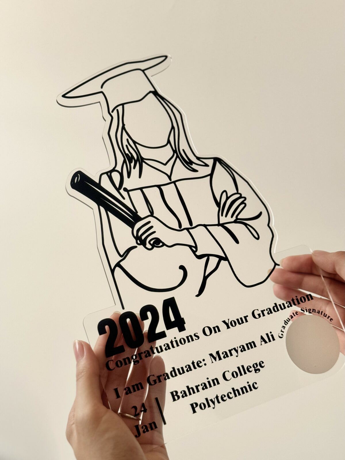 Graduation signature plate - Image 2